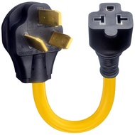 Nema 10-50P to 6-15R/6-20R Adapter Cord 50Amp Dryer Plug Male to Four-in-One T-Blade Female Adapter,