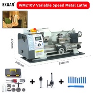 WM210V Metal Brushless Motor CNC Lathe Machine Mini Household 38mm Spindle Hole Multifunctional Lathe Machine Stepless Speed Regulation