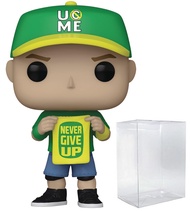 POP WWE: John Cena (Never Give Up) Funko Vinyl Figure (Bundled with Compatible Box Protector Case),