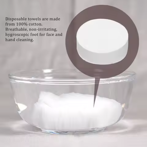 AD-100 Pcs Compressed Towels Portable Disposable Compressed Cotton Coin Tissue Towel For Travel, Cam