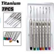 7Pcs Dentistry Equipment Tool elevator Luxating Root Tooth Elevator Knife Extraction Titanium Alloy 
