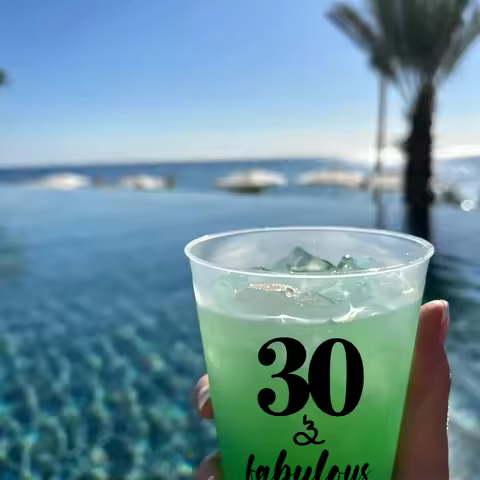 40 & Fabulous Birthday Frosted Cups Cheers To 30 Years Milestone 30th 40th 50th 60th 70th 80th Birth