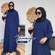 KV.GROSIR Gamis wanita terbaru Long Daily simple semi abaya Dress Jumbo Busui Friendly Tangan Panjan
