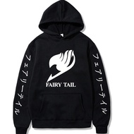 Hot Anime Fairy Tail Hoodies Men Women Long Sleeve Sweatshirt Manga Black Couple Hoodies Oversized C