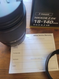 全新一樣香港行貨Nikon Z DX 18-140 mm  + Nikon  Filter + Nikon hood
