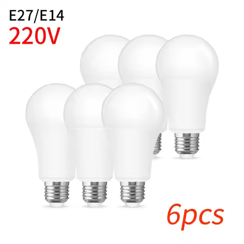 6pcs LED Bulb Lamps AC220V E27 E14 3W 6W 9W 12W 15W 18W 20W Lampada Bombilla Living Room For Home Lu