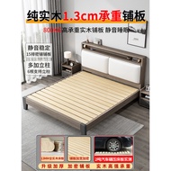 【SG Sellers】Leather And Solid Wood Bed Frame Single/Queen/King Bed Frame Bed Frame With Mattress