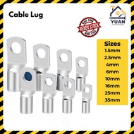 Cable Lug 1.5mm 2.5mm 4mm 6mm 10mm 16mm 25mm 35mm Cable Connector Sambung Wayar