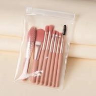 EBiSU Store Fly Beginner Mini Set แปรงแต่งหน้าแบบพกพา 8 ชิ้น รองพื้นผมนุ่ม และแปรงปัดแก้ม