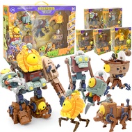 Genuine Plants vs.Zombies Toys Macro Version Transforming Robot Set Fit King Kong Zombies Boy Toys t