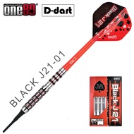 ONE80 SOFT TIP DART - 19G BLACK J21-01 Tungsten 90% DARTS 19G
