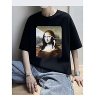KATUN SSME.FASHION TSHIRT FASHION MODEL MONALISA TX224 PRINTING OVERSIZE LOOSE UNISEX TSHIRT 100% QU