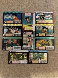 罕有【經典龍珠本彈DB90 】全套10閃  龍珠閃卡special  card   B-1   B-2 bonus card 【1號仔卡】 龍珠閃咭dragonball  【日版1990年初版】