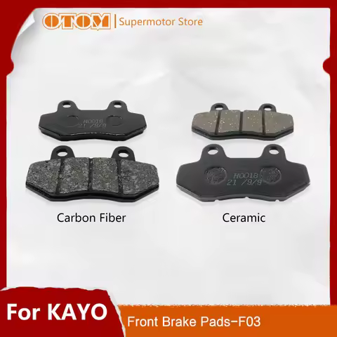 OTOM Motorcycle Front Brake Pads Ceramic Carbon Fiber Disc Braking Disk For KAYO T2 T4 T6 K6R KT250 