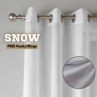 SNOW Sheer Curtain / Langsir Sheer FREE Hook or Ring for Sliding Door and Windows
