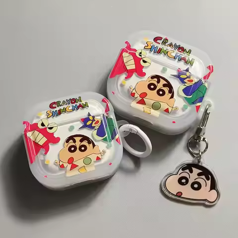 Cute Crayon Shin-chan Earphone Case for Airpods Pro 1 2 3 4 Silicone Shinchan Bluetooth Earbuds Cove