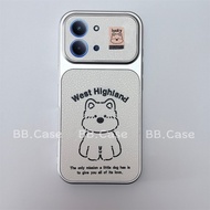 New Casing POCO C85 C75 C71 C65 4G Ins Trendy Creative Cute Cartoon West Highland Dog Phone Case Lam