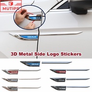 Audi Universal Car Door Fender 3D Metal Side Label Stickers Decorative Side Logo Stickers For A3 8l 