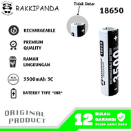 RakkiPanda Baterai Cas 18650 Flat Top & Button Top 3500mAh