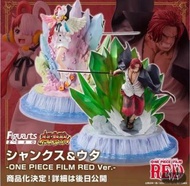 🤖🤖 22年 Bandai Spirits ~ Figuarts ZERO 海賊王 One Piece red film ver．超激戰～紅髮 撒古斯 & 美音 Figure -公仔 連 底座 套裝 