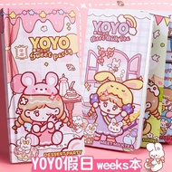 Mochi weeks Handbook Square Inner Page Handbook Full Grid Cute Girl Notebook Square Notebook