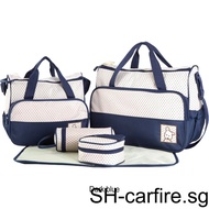 1/2 Polyester Nappy Bag Five-piece Set For Convenient Diaper Changing Baby Diaper Bag Diaper Bags