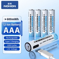 {4/8/12/20Pcs} NOHON AAA 600mWh 1.5V Lithium-ion Battery USB Type C Rechargeable Batteries for Wirel