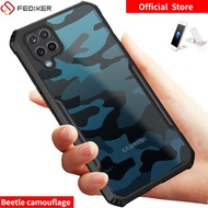 FEDIKER For Samsung Galaxy A12 Phone Case【Beetle camouflage】 Camouflage Silica Gel Matte ShockProof Slim Thin Cover Phone Casing