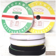 VelcroHOOK & Loop/ Adhesive Toyama Black and White 2.5cm - White