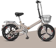 Foldable Bike 6 Speed Shifte High Carbon Steel Lightweight Folding Bike Portable Bike With front and rear fenders for Teens, Men, Women