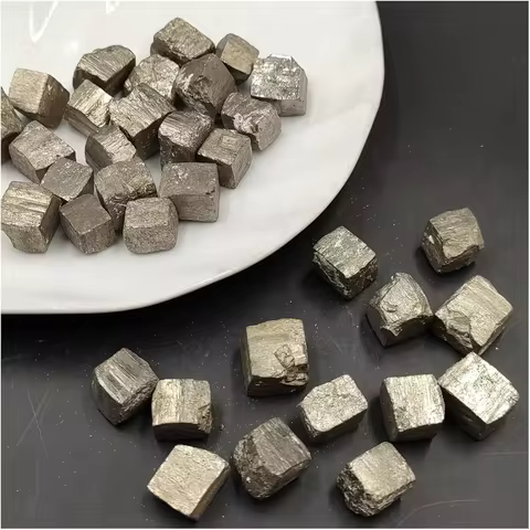 Collectible Level Iron Pyrite Cube Specimen, Pyrite Crystal Stone - Raw Ore, Pyrite Stone Original, 