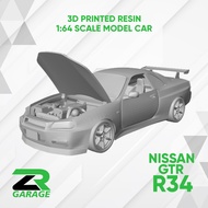 Car Kit 1/64 scale Nissan Skyline GTR R34 / Hotwheel Skyline R34 / Resin Car Kit