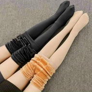 Thick Seamless Fur-Lined Tights, Beautiful Women's Velvet Tights