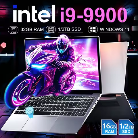 Bag Intel Core i9-9900 Laptop Computer Windows 11 16GB RAM 1TB Notebook Backlight Fingerprint Office