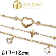 JIN JING RANTAI TANGAN SAUH EMAS 916 TULEN 2.20G/2.23G/2.48G/3.49G