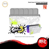 AKITOMO Nintendo Switch OLED Dock Cover & 12 Game Card Storage + 6 SD Storage - Splatoon 3 Edition