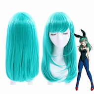 Dragon Ball Bulma Blue Green Medium Long Straight Hair Bulma Bulma Anime wig wig