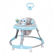 รถหัดเดินเด็กครบชุด มีเพลง มีไฟ รถกลม baby walker หน้าแมว ขาปรับความสูงได้ 2 ระดับ ไม่มีผ้ารองเท้า