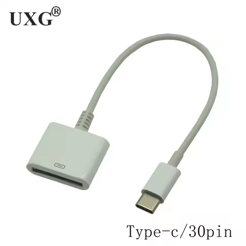 Dock 30-Pin Female To USB-C USB 3.1 Micro USB 8pin Type C Male Short Charging Cable For Huawei Xiaom
