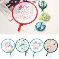 BUTUTUOZ Cartoon Small Fan, Gift PET Pocket Fan, Mini Foldable Pocket Cloth Fan