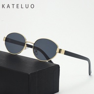 KATELUO Women Retro Polarized Sunglasses UV400 Protection Oval Fashion Sun Glasses for Outdoor Activ