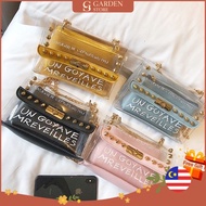 GS Trending Transparent Jelly 2in1 Premium Plastic Shoulder Sling Bag (9151)