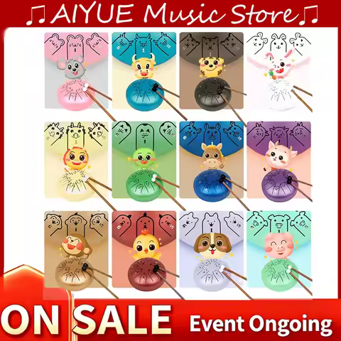 SLADE Steel Tongue Drum 5.5 Inch 8 Tone Handpan Drum Percussion Instrument Yoga Meditation Zodiac Si