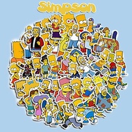 Sticker Anime simpson Cắt Sẵn Hình Dán Trang Trí Mũ Bảo Hiểm Laptop Điện Thoại Ván Trượt Sổ tay Note