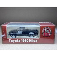 Toyota Hilux 1980 Black 64B0227 Scale 1:64 Brand BM Creation