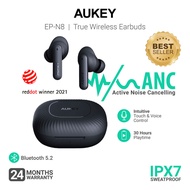 Aukey EP-N8 True Wireless Earbuds 30H, 3-mic, IPX7 Water Resistant, Bluetooth 5.2, Wireless Charging