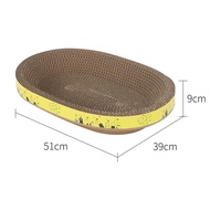 In stock Cat Scratcher Cardboard Oval Lounge Bed Board Stable Interactive for Pet Kitten Trainin