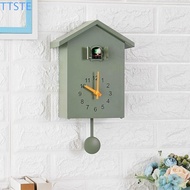 TTSTE Cuckoo Wall Clock, With Clock Pendulum House Shape Bird House Clock, Creative Accurate Plastic