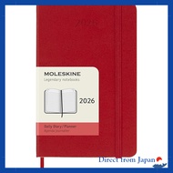 Moleskine 2026 Daily Diary Pocket Size Hard Cover Scarlet Red