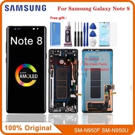 6.3";Original AMOLED For Samsung Galaxy Note 8 N950F N950A N950U LCD Display With Frame Touch Screen Galaxy Note8 LCD Replacement